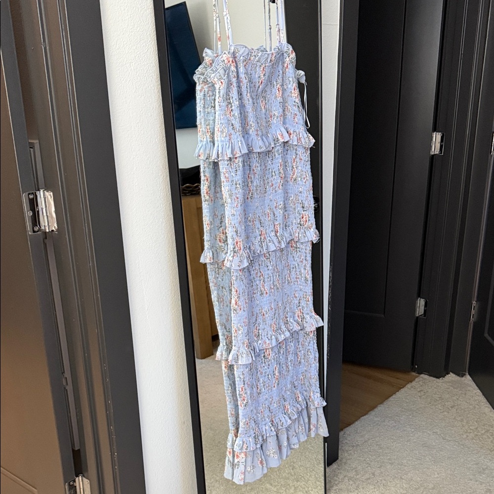 Floral Blue Maxi Dress